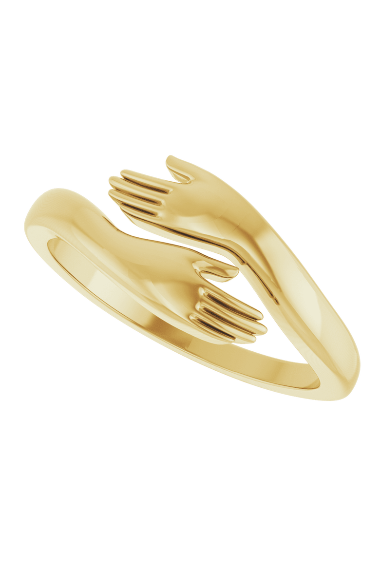Hug Ring In 14K Gold, Main, color, Gold
