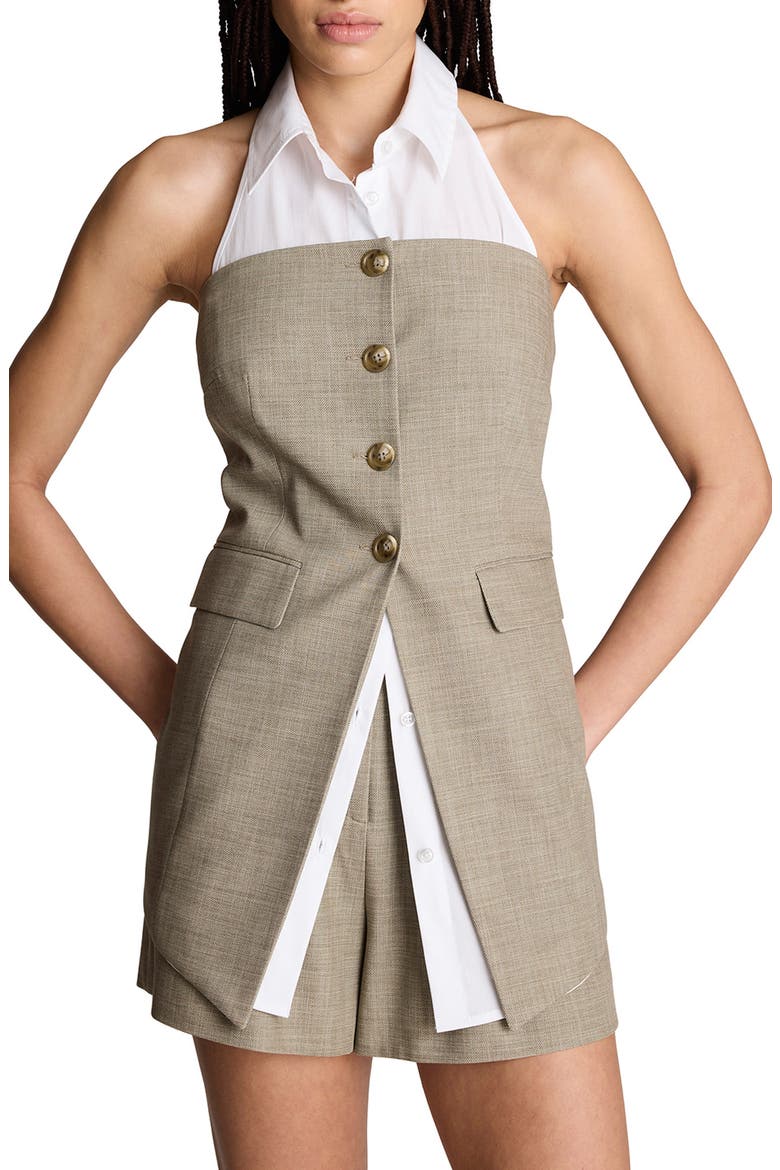 Strapless Vest with Removable Inset, Main, color, TURTLE GREEN MULTI