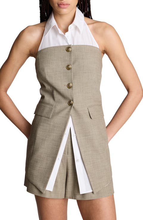 Strapless Vest with Removable Inset