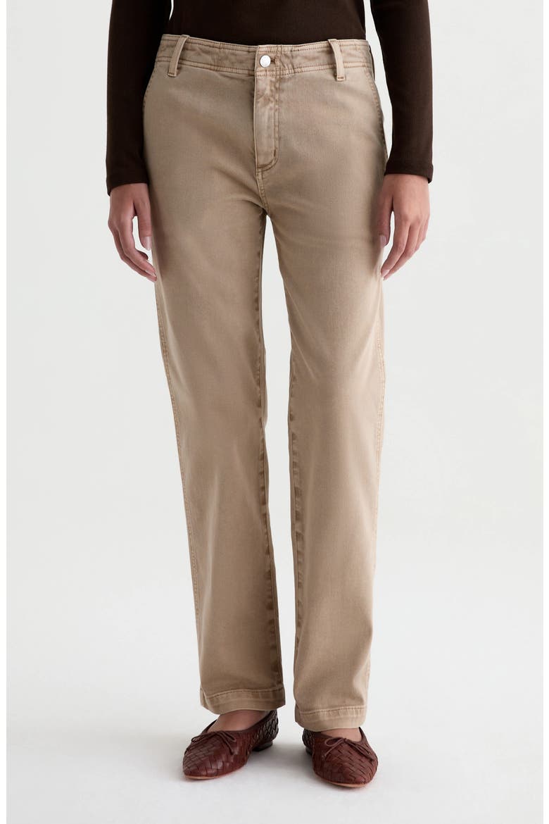 Brinley Mid Rise Straight Leg Trouser Jeans, Main, color, SULFUR STUDIO TAN
