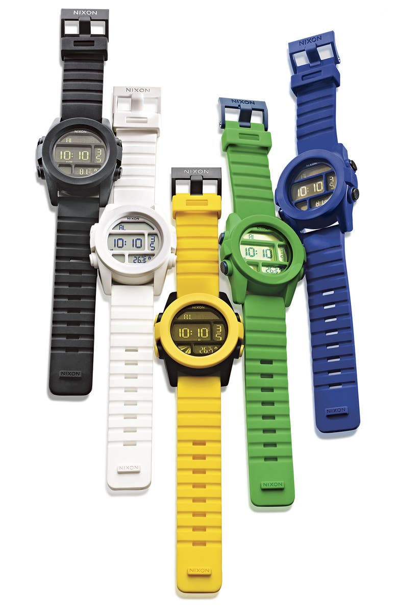 Nixon 'The Unit' Round Digital Watch, 44mm, Alternate, color, 