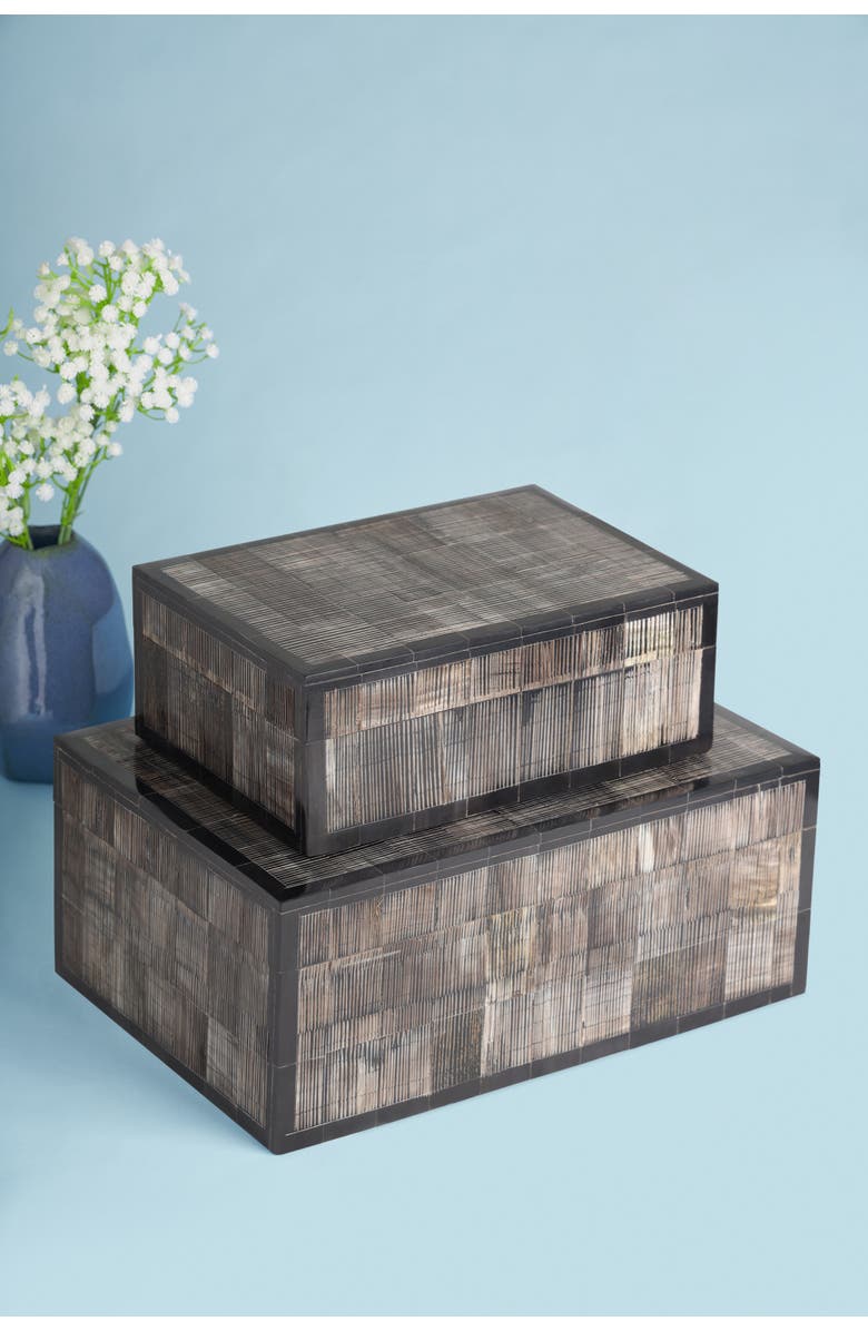 GAURI KOHLI Bermuda Decorative Boxes, Set of 2, Main, color, 