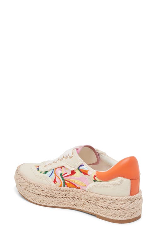 Dolce Vita Fredy Platform Sneaker In Floral Multi Canvas
