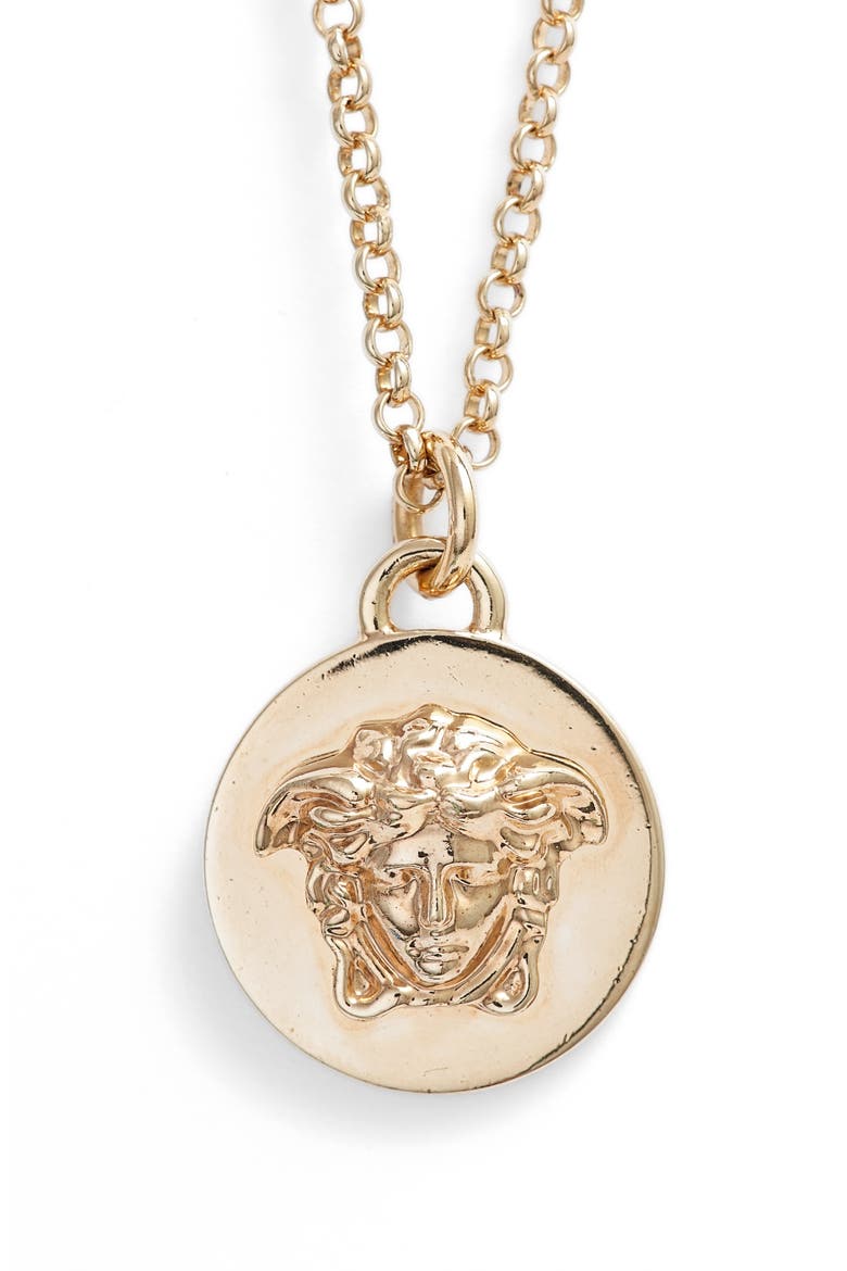 Medusa Pendant Necklace, Main, color, TRIBUTE GOLD