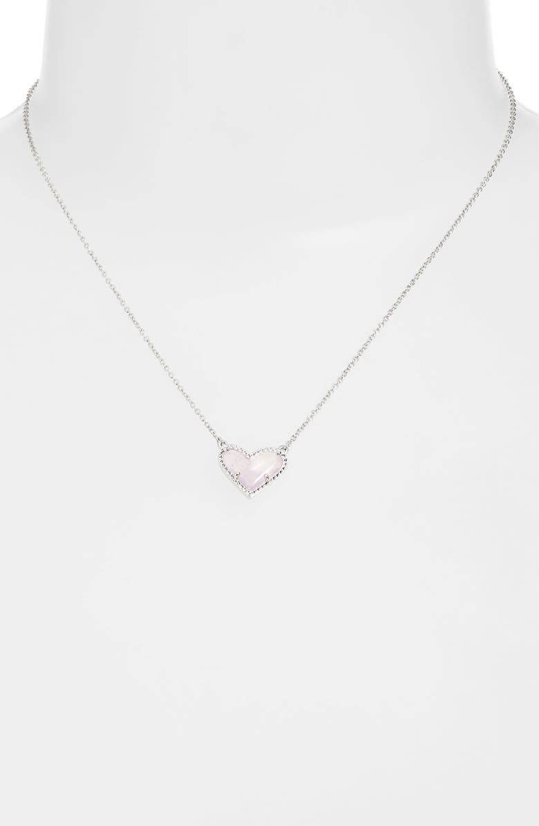 Kendra Scott Ari Heart Pendant Necklace & Stud Earrings Set, Alternate, color, 