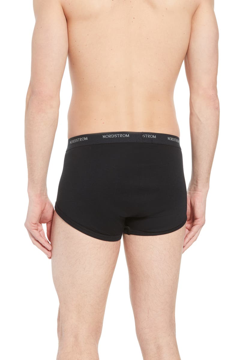 Nordstrom 4-Pack Supima<sup>®</sup> Cotton Briefs, Alternate, color, Black