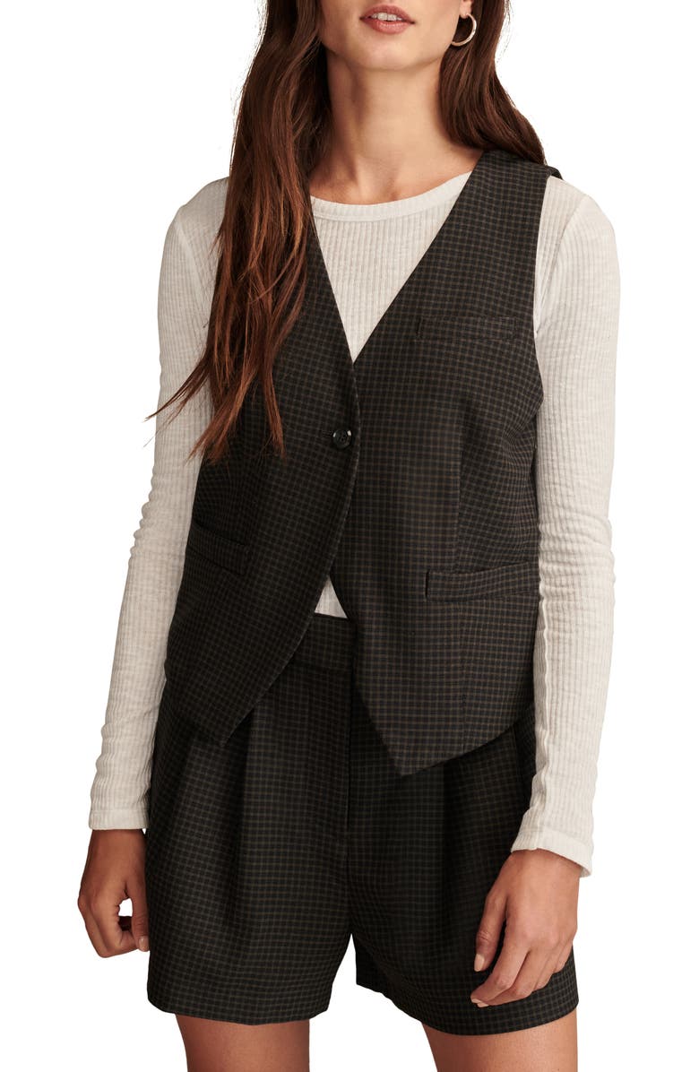Lucky Brand One Button Vest, Main, color, 