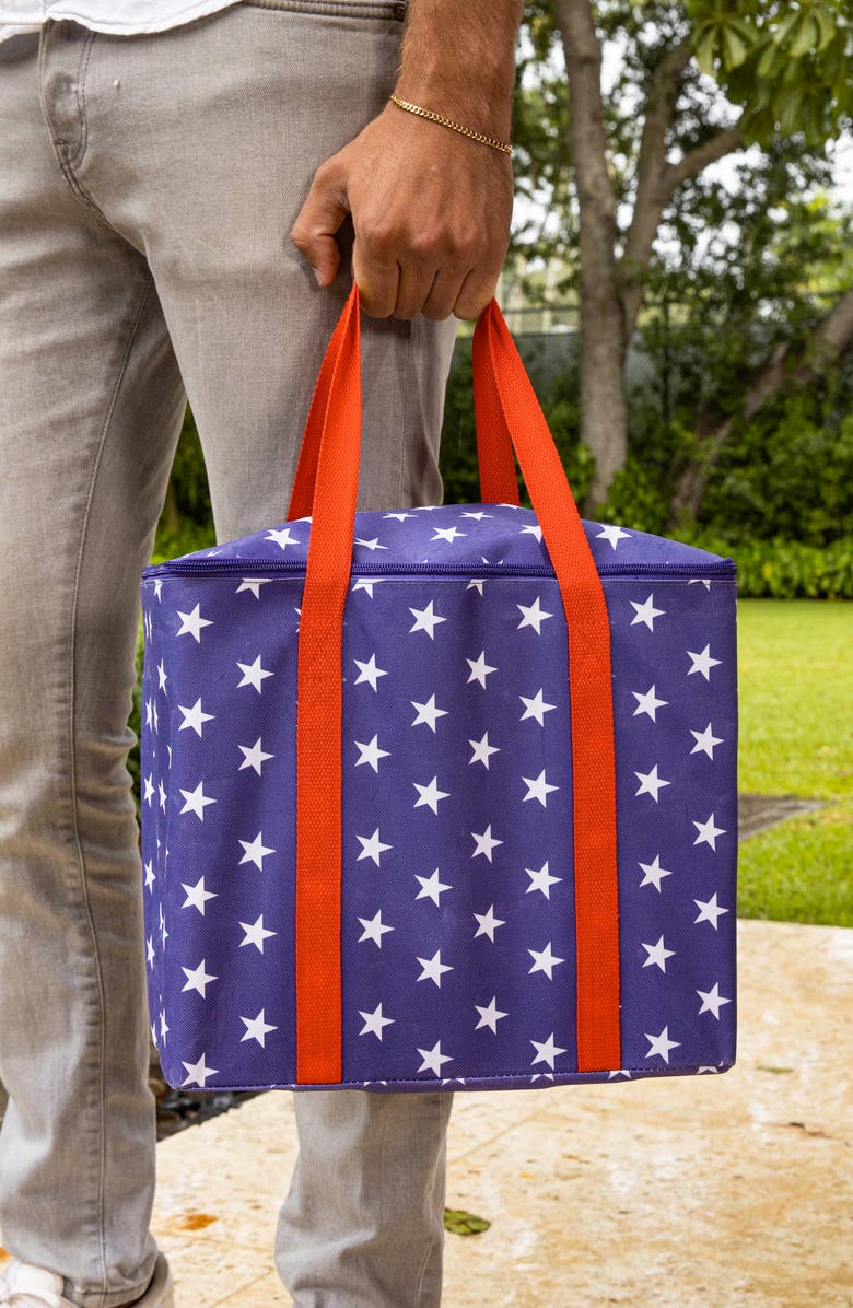 POOLCANDY Stars & Stripes Giant Wooden Tower Game, Alternate, color, Wood