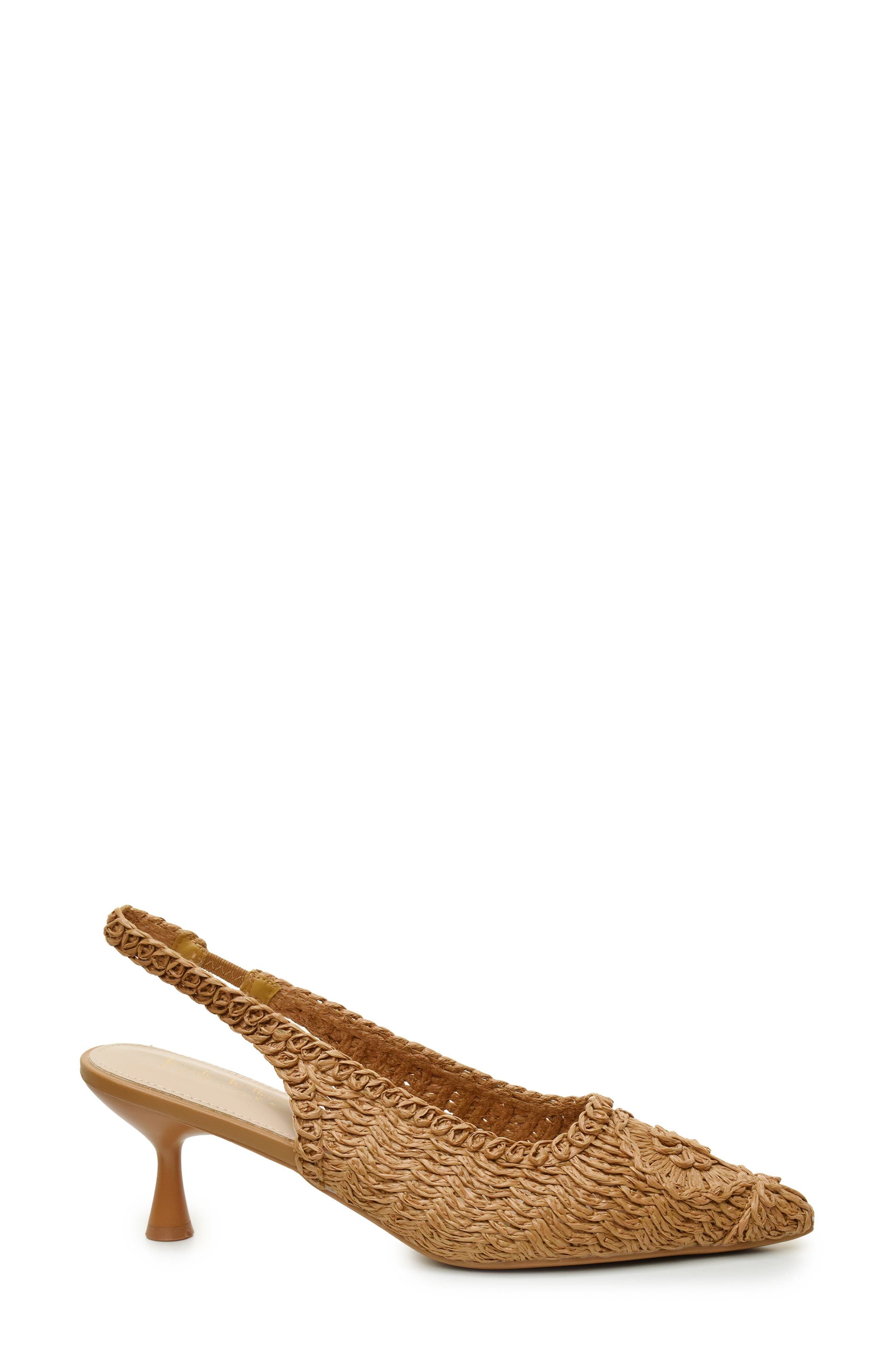 Nicole Miller Woven Raffia Slingback Pump, Alternate, color, 