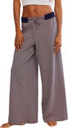 Free People Out and About Stripe Knit Wide Leg Pants