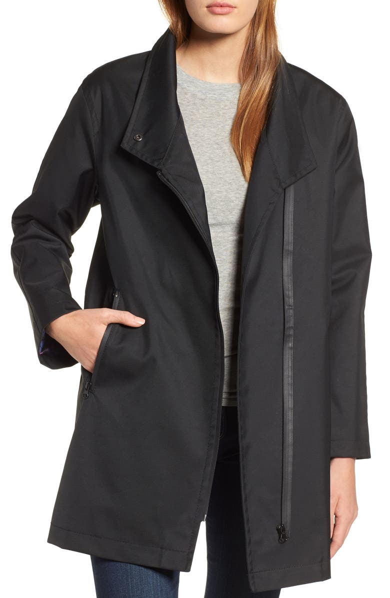 Trina Turk Tenley Asymmetrical Collar Coat, Alternate, color, 