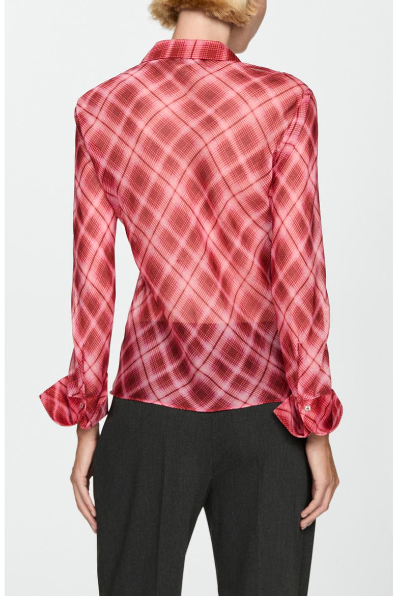 Plaid Button-Up Shirt, Alternate, color, MAROON