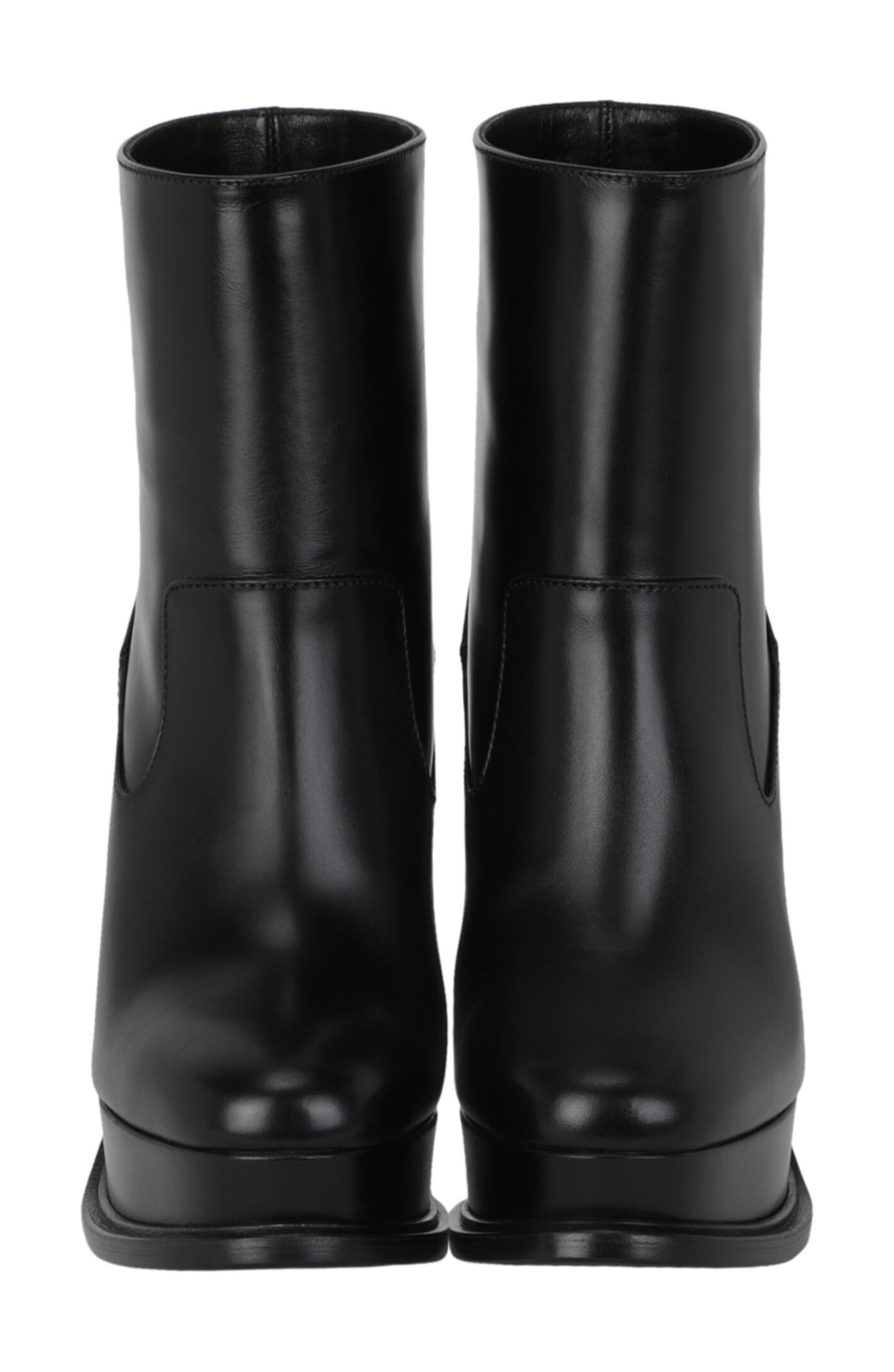 McQueen Leather Ankle Bootie, Alternate, color, Black