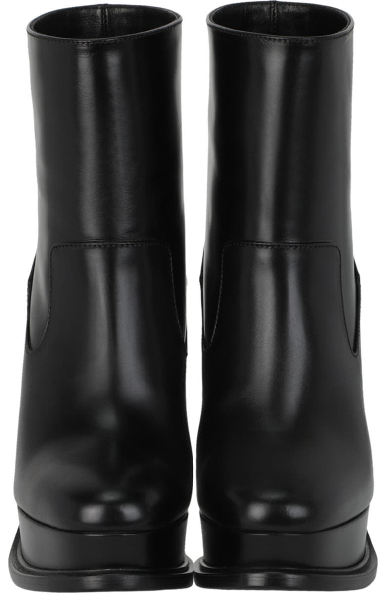 McQueen Leather Ankle Bootie, Alternate, color, Black