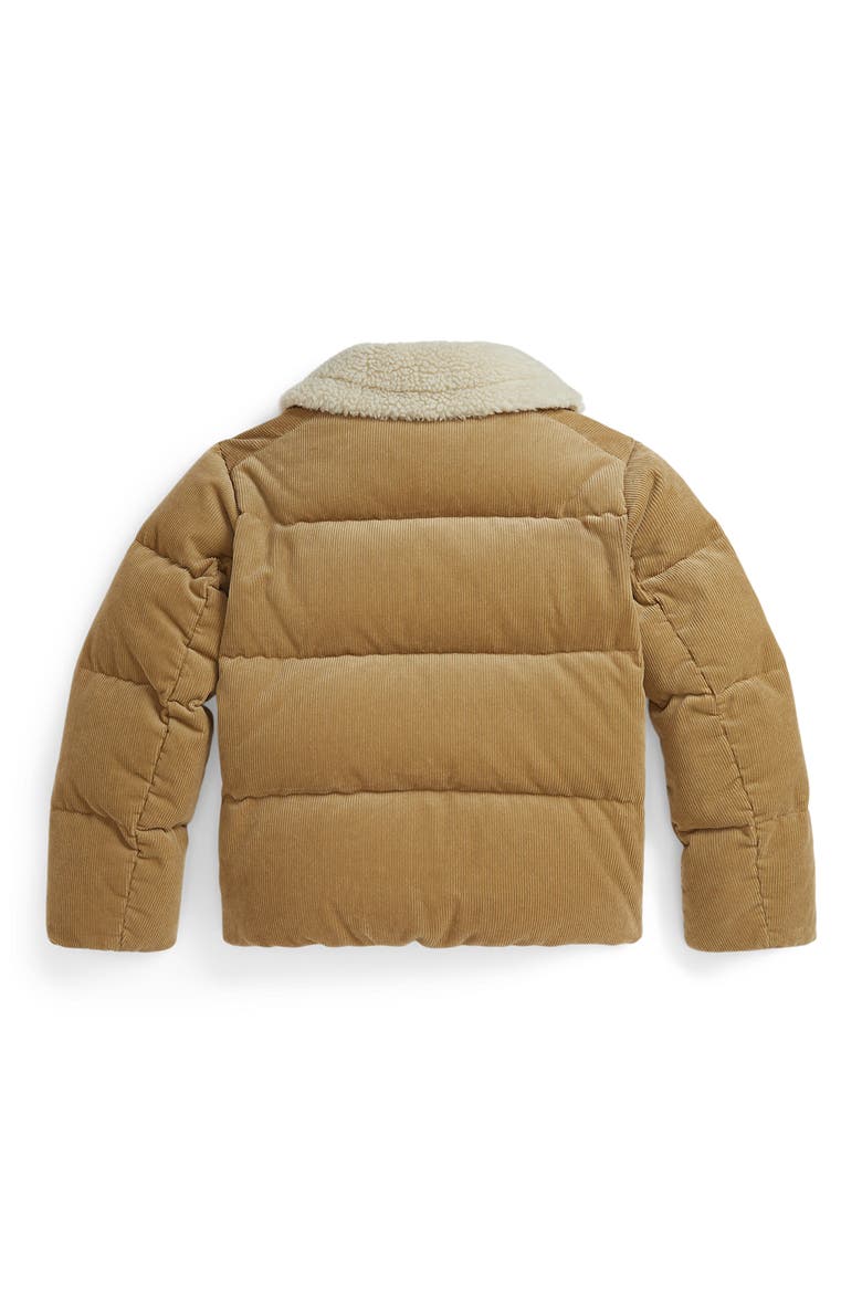 Cotton Corduroy Down Jacket, Alternate, color, KHAKI
