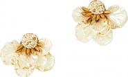Deepa Gurnani Wally Flower Faux Pearl Drop Earrings