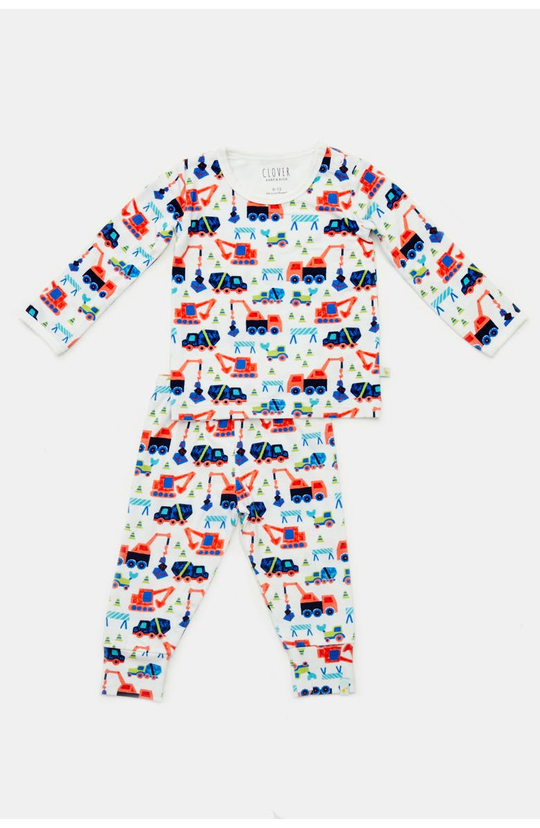 Clover Baby & Kids Long Sleeve Pajama Set - Construction, Alternate, color, 