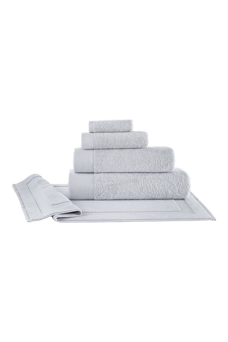 2-Piece Solid Signature Cotton Towel Set, Alternate, color, SILVER