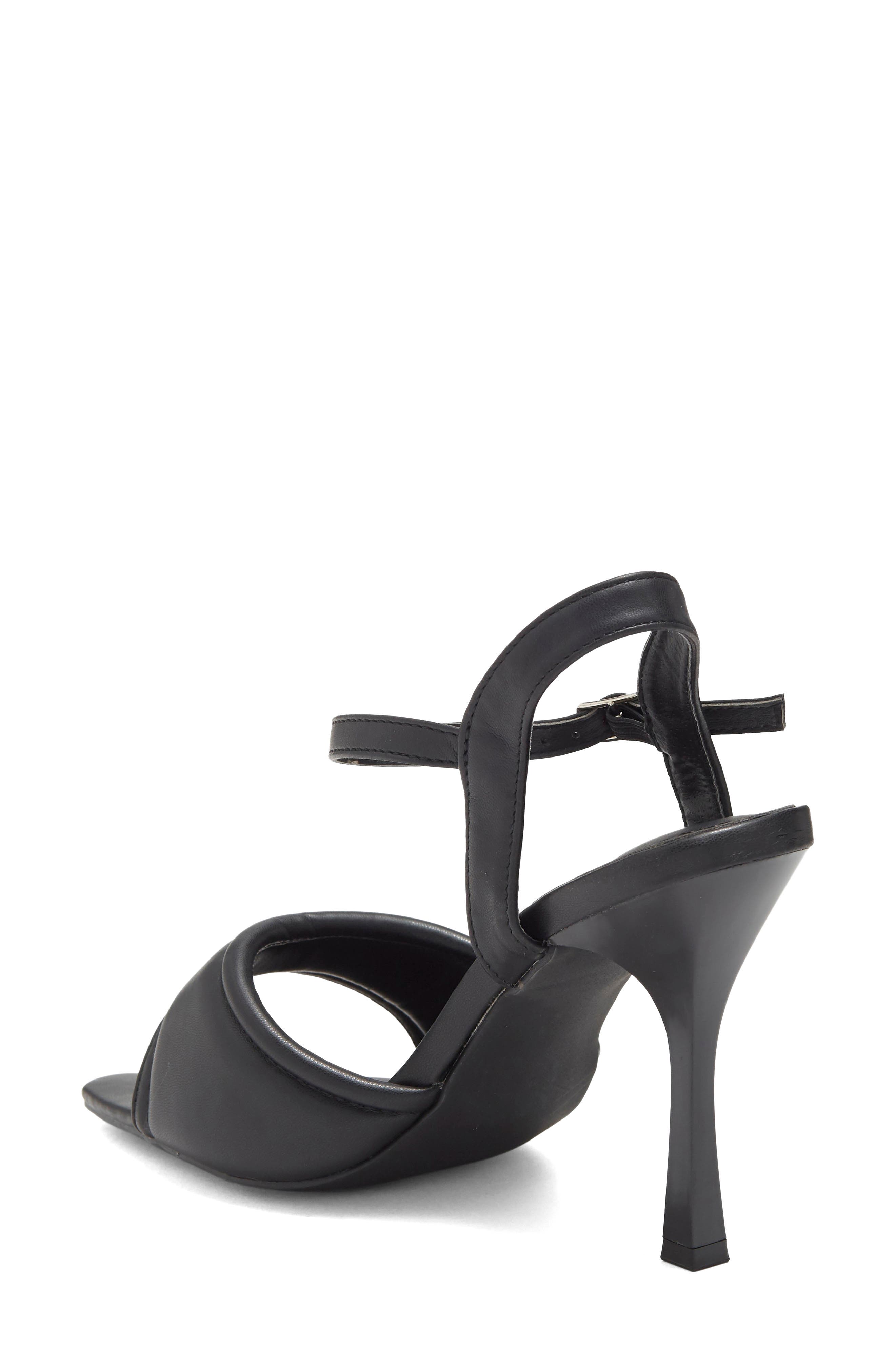 CHASE AND CHLOE Divine Heeled Sandal, Alternate, color, Black Pu