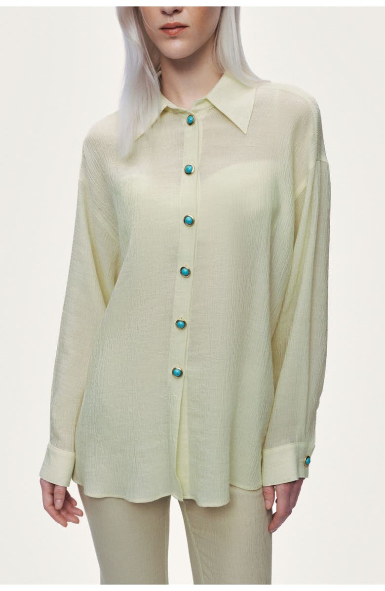 Nocturne Bustier Set Shirt, Alternate, color, Mint Green
