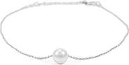 Bearfruit Jewelry Sterling Silver 18k Gold Plated Abby Single Pearl Bracelet Minimalist