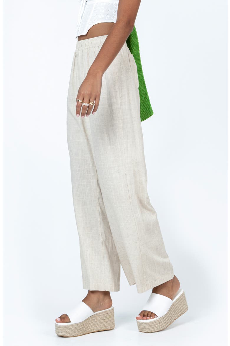 Louis Cotton & Linen Wide Leg Pants, Alternate, color, LIGHT BEIGE