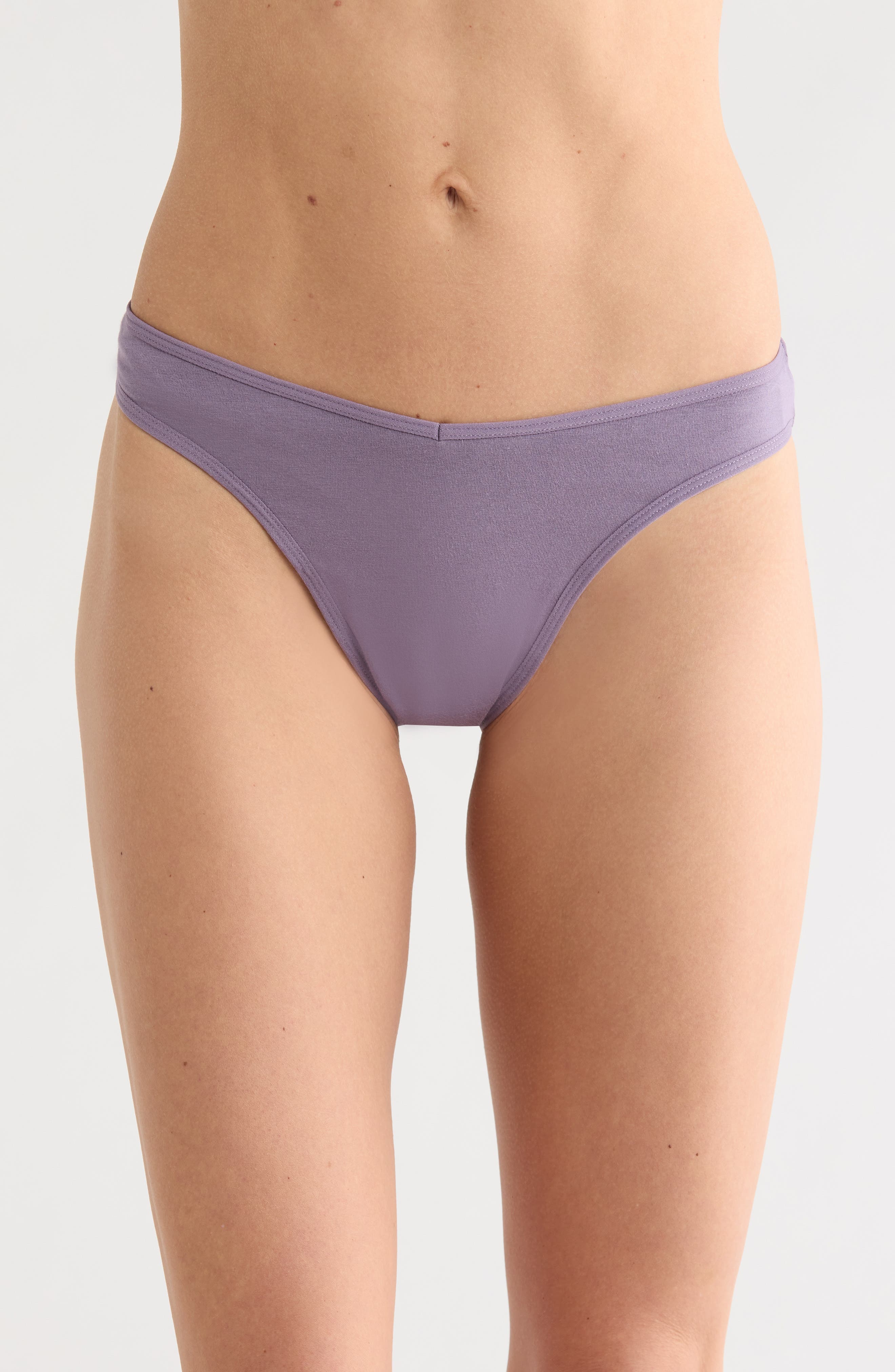 NORDSTROM RACK Assorted 5-Pack Stretch Cotton Thongs