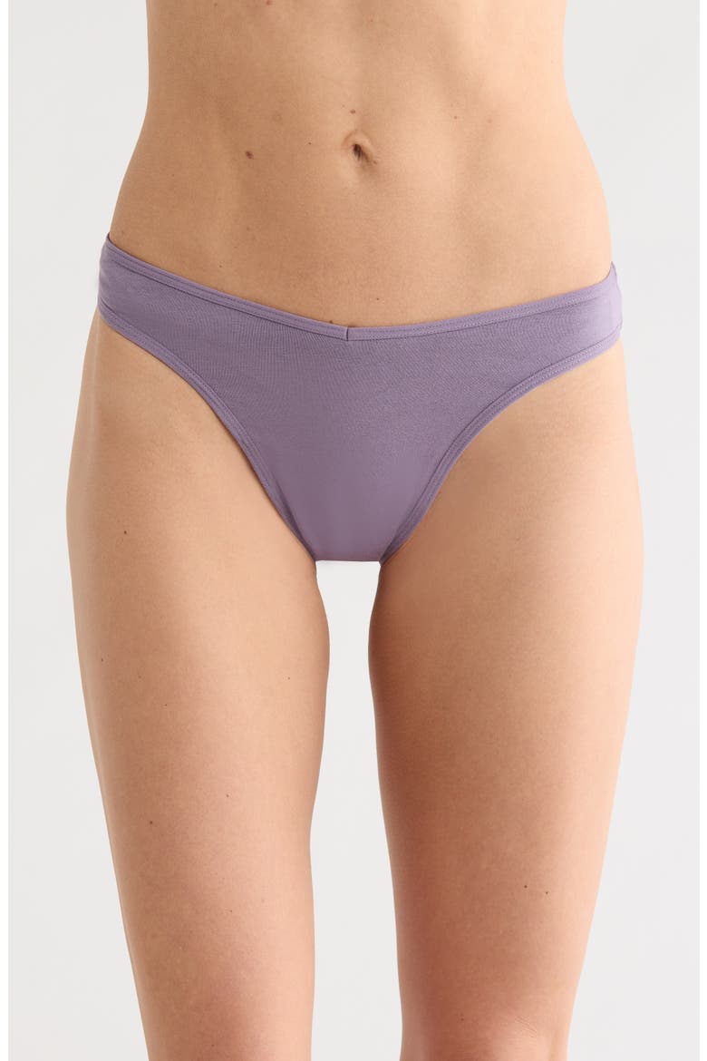 Assorted 5-Pack Stretch Cotton Thongs, Main, color, TEAL MIST MULTI