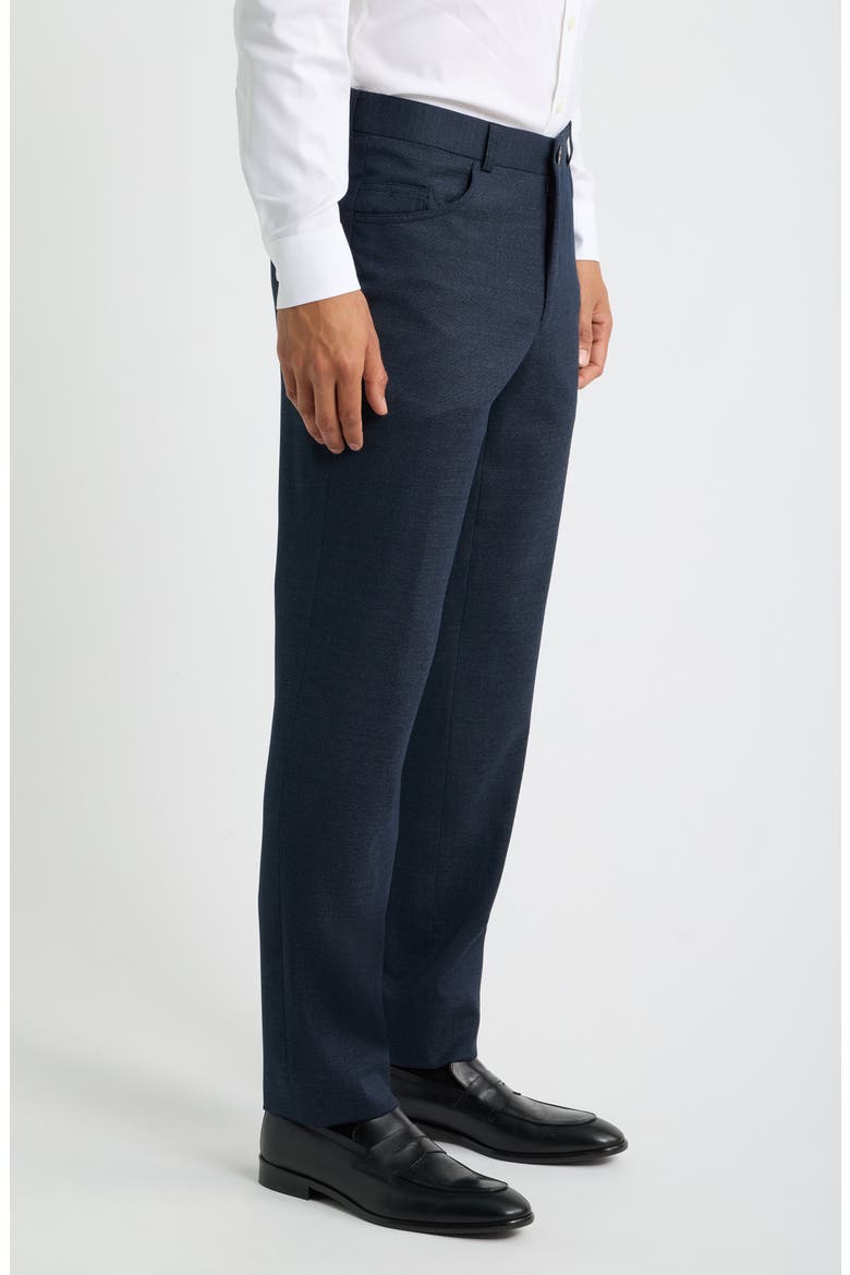 Wool Melange Stretch Five Pocket Pants, Alternate, color, NAVY