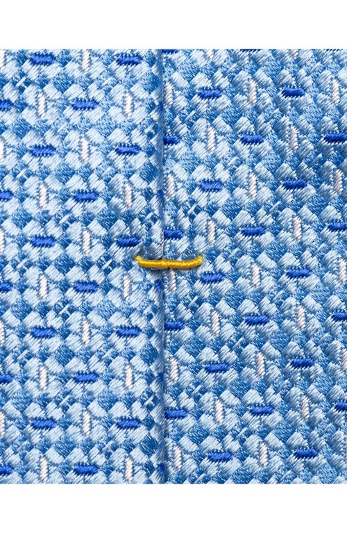 Eton Micropattern Silk Tie In Light Blue