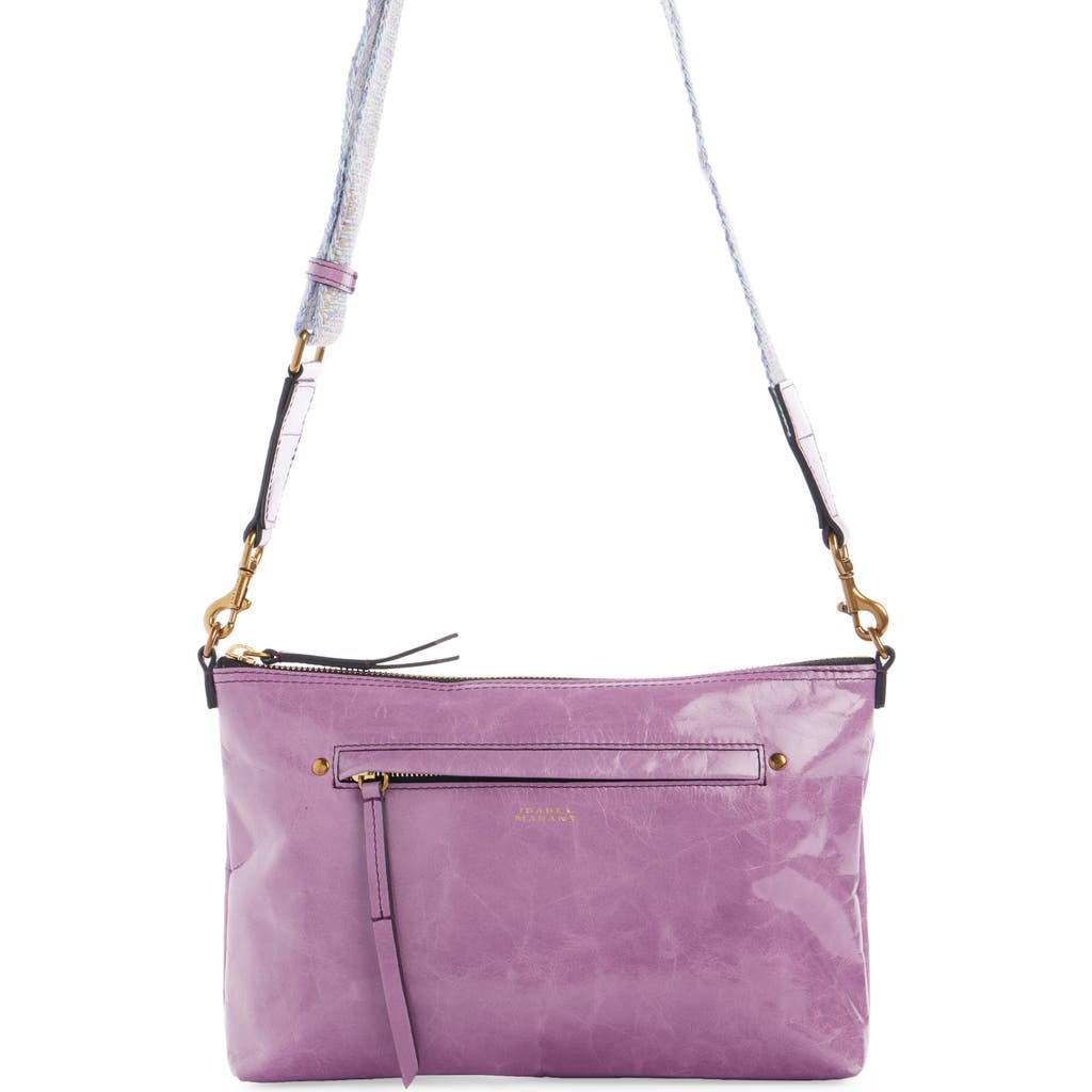 Isabel Marant Nessah Leather Crossbody Bag In Mauve