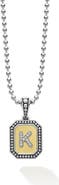 LAGOS Signature Caviar Diamond Initial Pendant Necklace