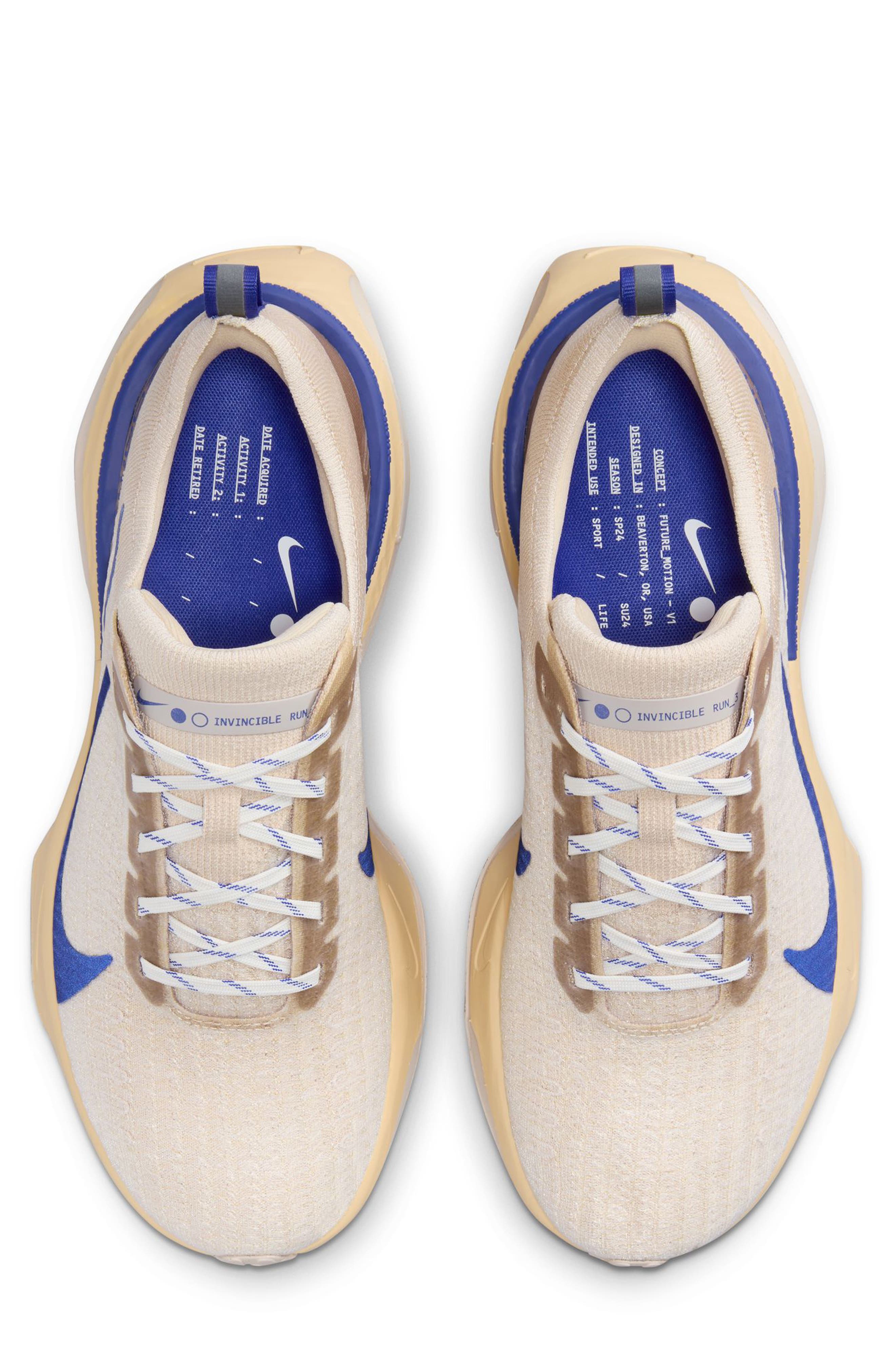 Nike ZoomX Invincible Run 3 Running Shoe, Alternate, color, Sanddrift/ Concord