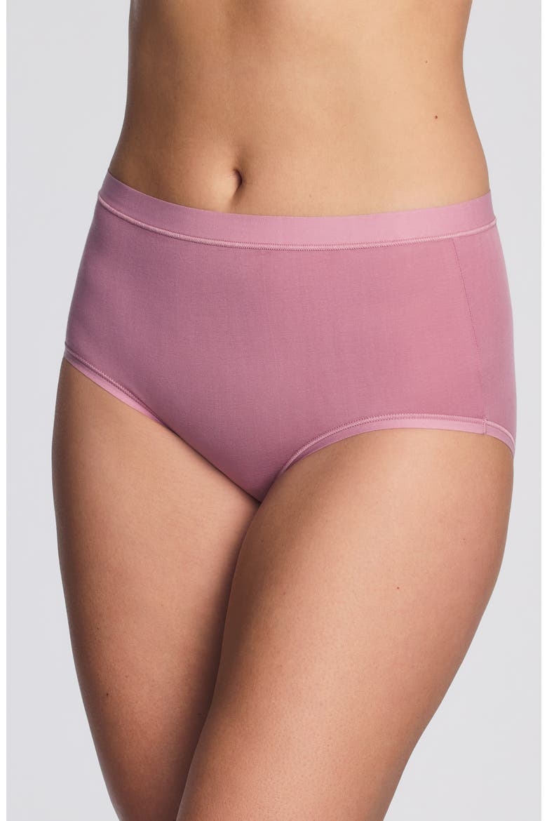 Understated Cotton Blend Briefs, Alternate, color, LILAC
