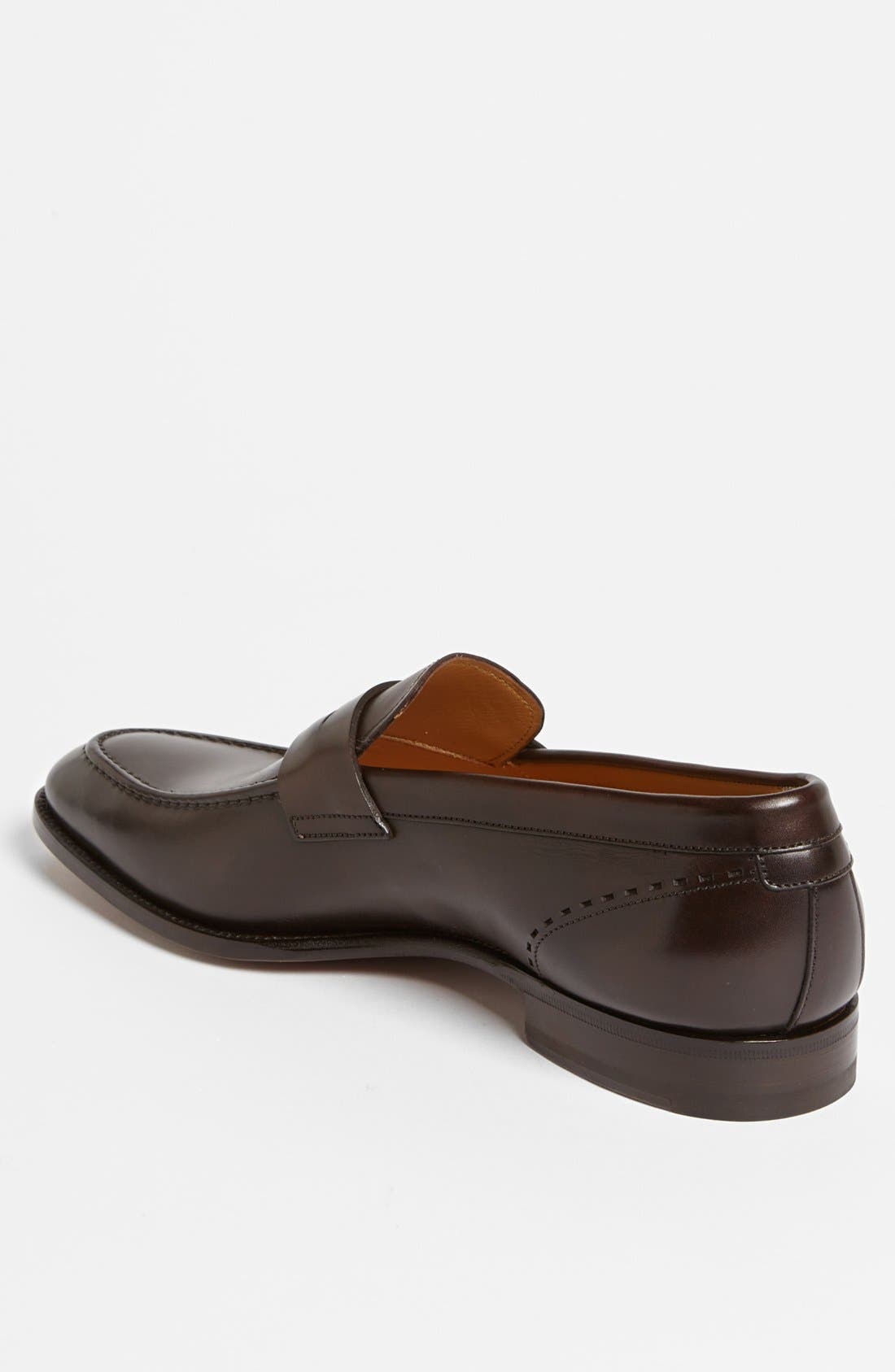 'Patrick' Penny Loafer, Alternate, color, DARK BROWN