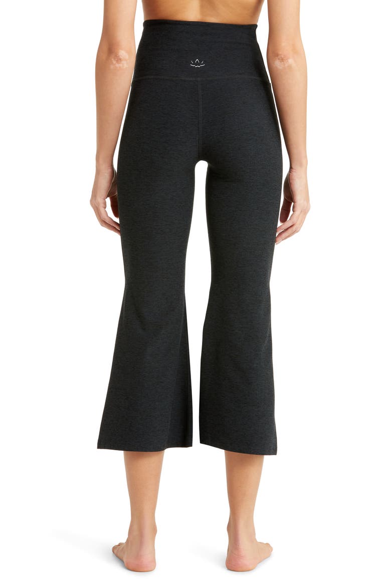 Space Dye High Waist Retro Crop Flare Pants, Alternate, color, DARKEST NIGHT