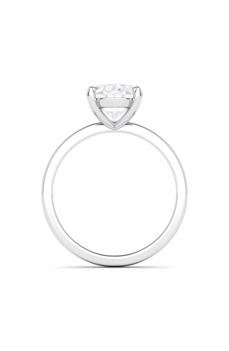 HauteCarat Oval Cut Lab Created Diamond Ring, Alternate, color, 2.00 Ctw 18K White Gold