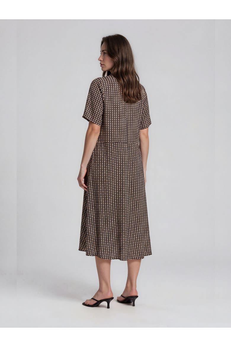 MaNaterinna Draped Shirt Midi Dress, Alternate, color, Black