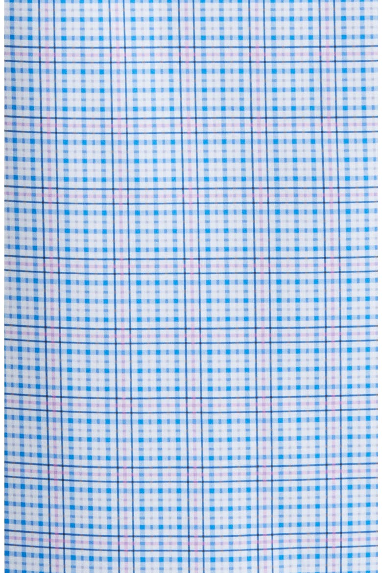 Slim Fit Check Stretch Dress Shirt, Alternate, color, BLUE/ PINK