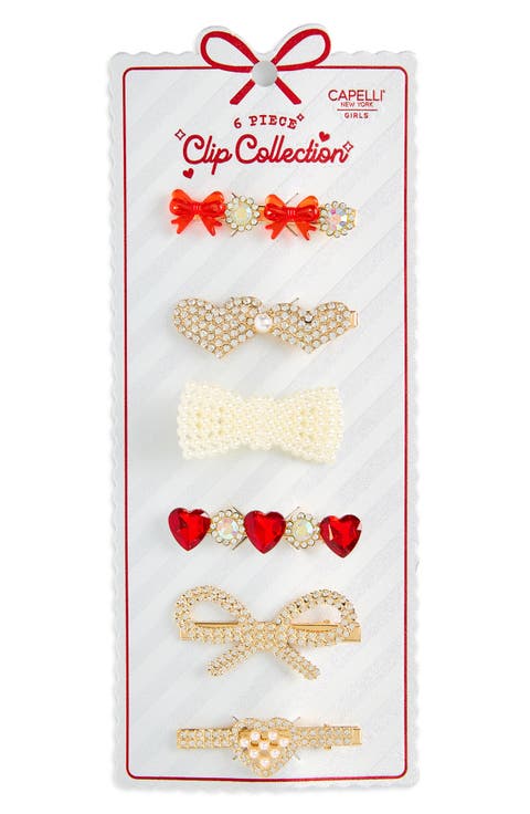 Kids' Six-Pack Dressy Hair Clips