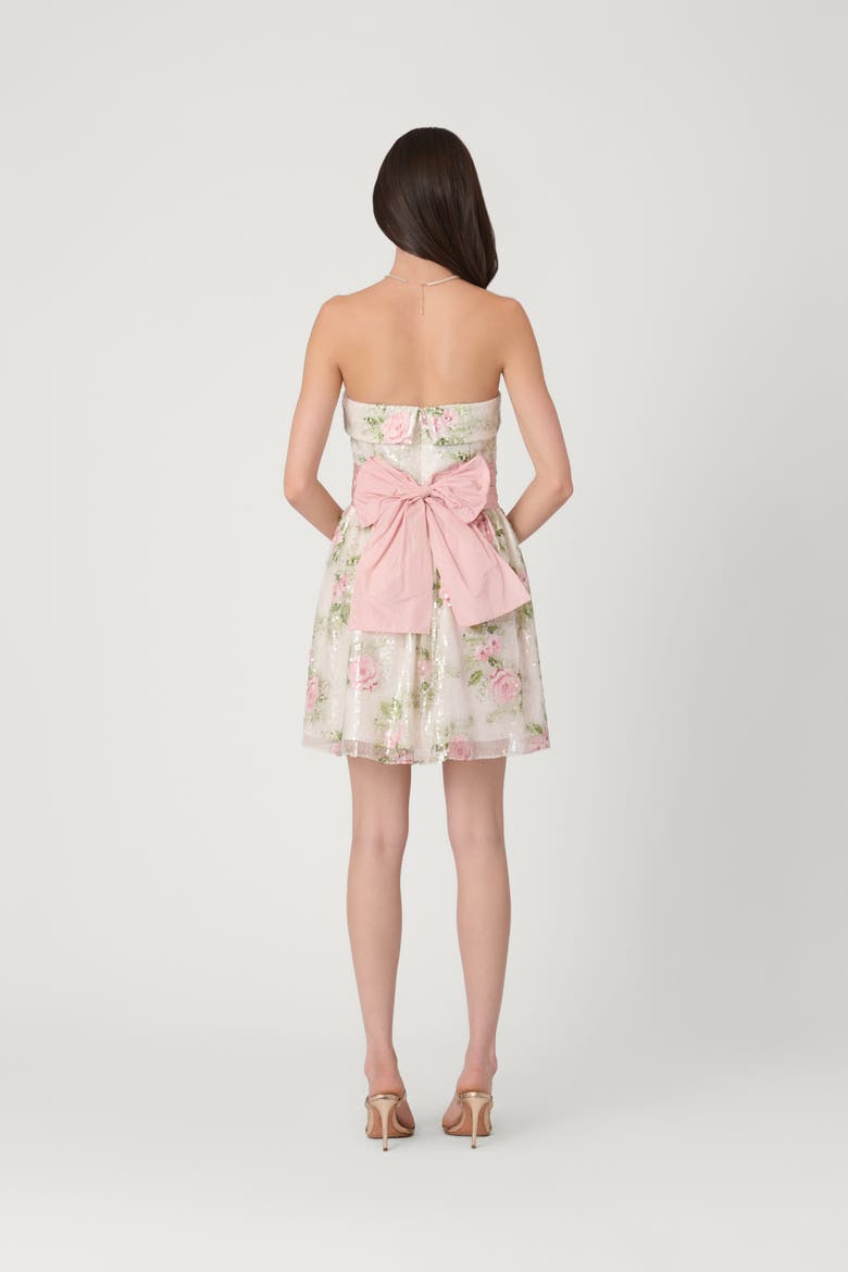 Rose Garden Sequin Midnight Sullivan Dress, Alternate, color, Ivory Multi