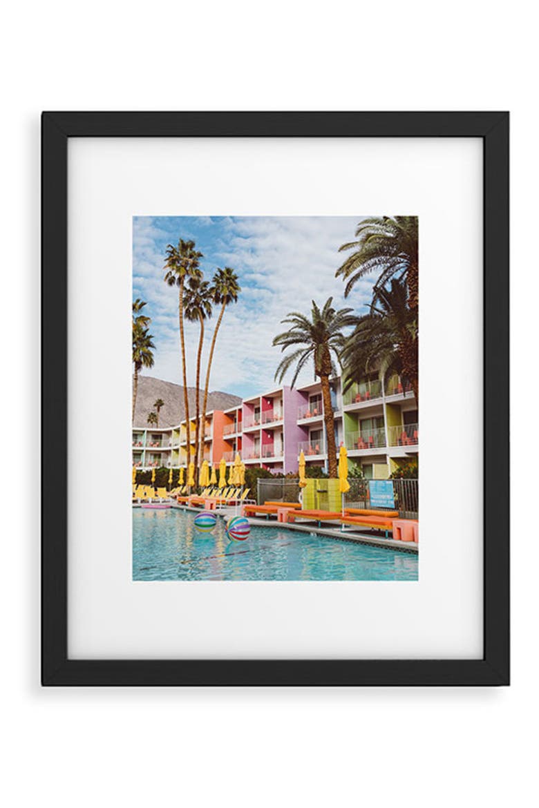 Palm Springs Pool Day VII Framed Art Print, Main, color, BLUE