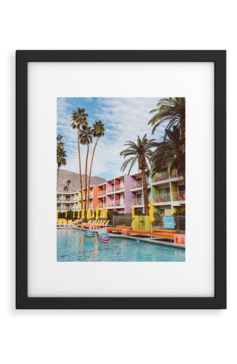 Deny Designs Palm Springs Pool Day VII Framed Art Print, Main, color,