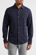 Robert Barakett Darlog Glen Plaid Knit Button-Up Shirt