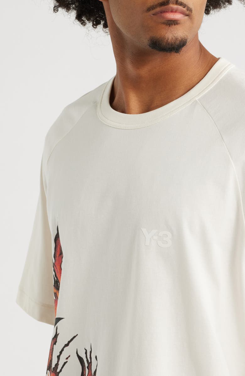 Y-3 Graphic Short Sleeve Cotton T-Shirt, Alternate, color, Chalk White
