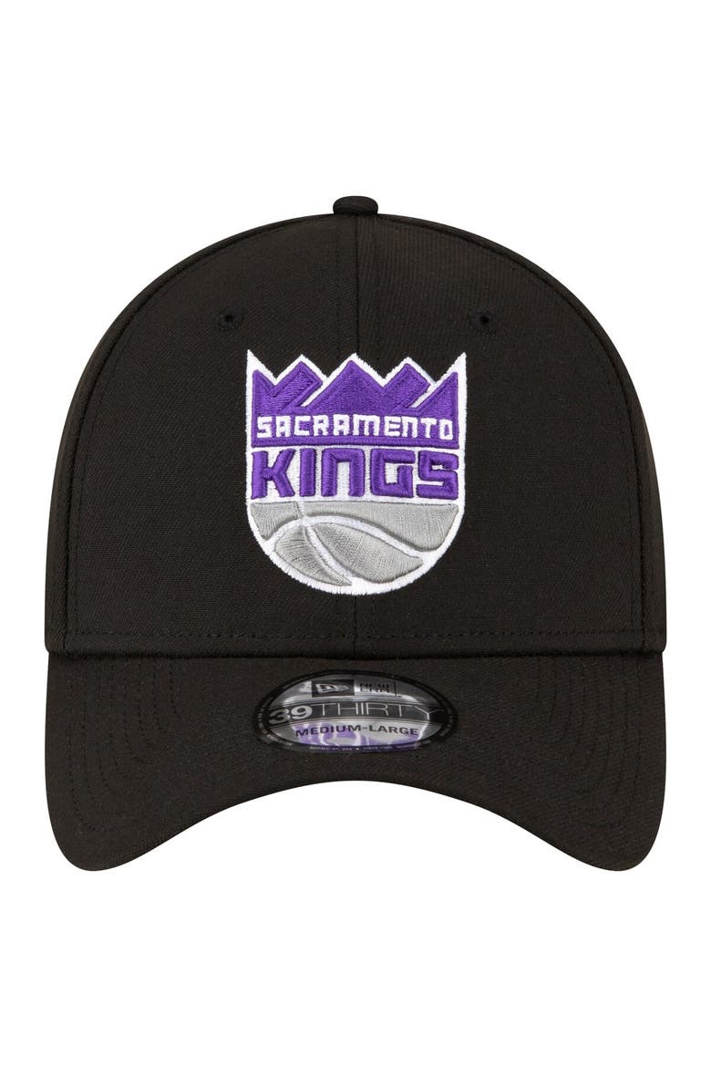 Men's New Era Black Sacramento Kings Logo 39THIRTY Flex Hat, Alternate, color, Black