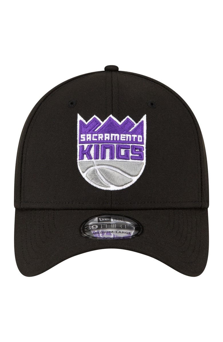 New Era Men's New Era Black Sacramento Kings Logo 39THIRTY Flex Hat, Alternate, color, Black