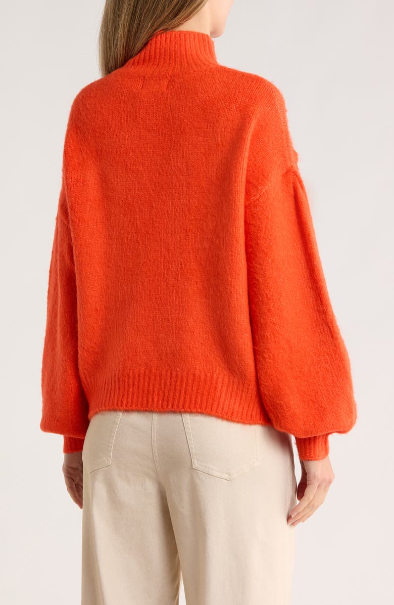 FRNCH Naina Cable Knit Sweater, Alternate, color, Orange