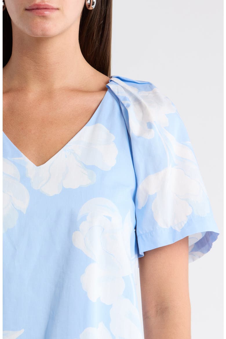 Afina Floral Seruma Drop Waist Shift Dress, Alternate, color, BABYBLUE-MULTI