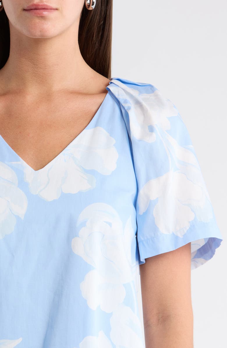 SUGARLIPS Afina Floral Seruma Drop Waist Shift Dress, Alternate, color, Babyblue-Multi